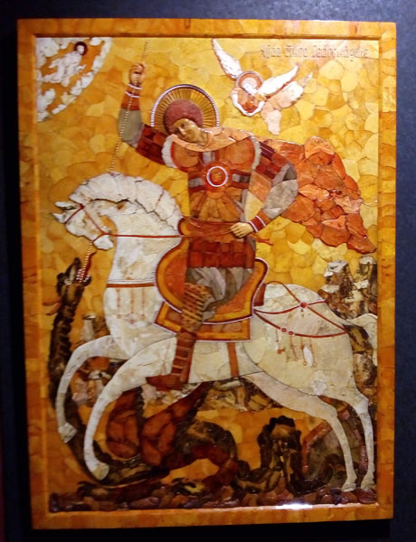 Калининград. Музей янтаря. Икона Святого Георгия